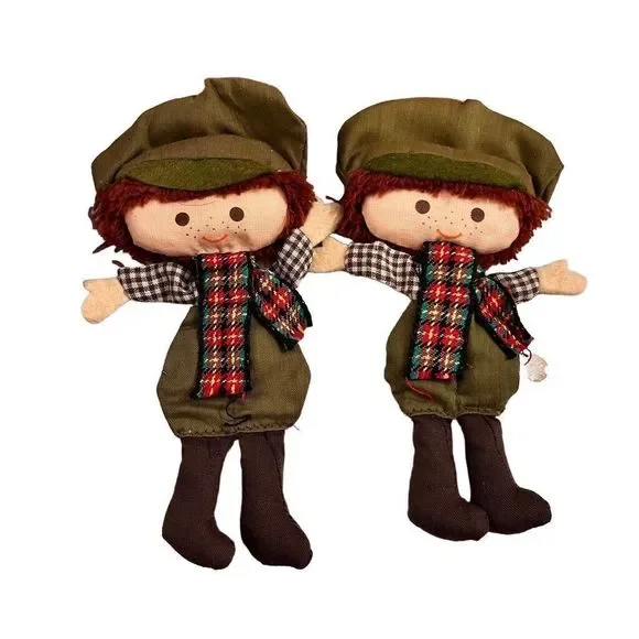 Pair Of Vintage 1970's Hallmark Tiny Tim Ornaments Holiday Decor - Picture 1 of 6